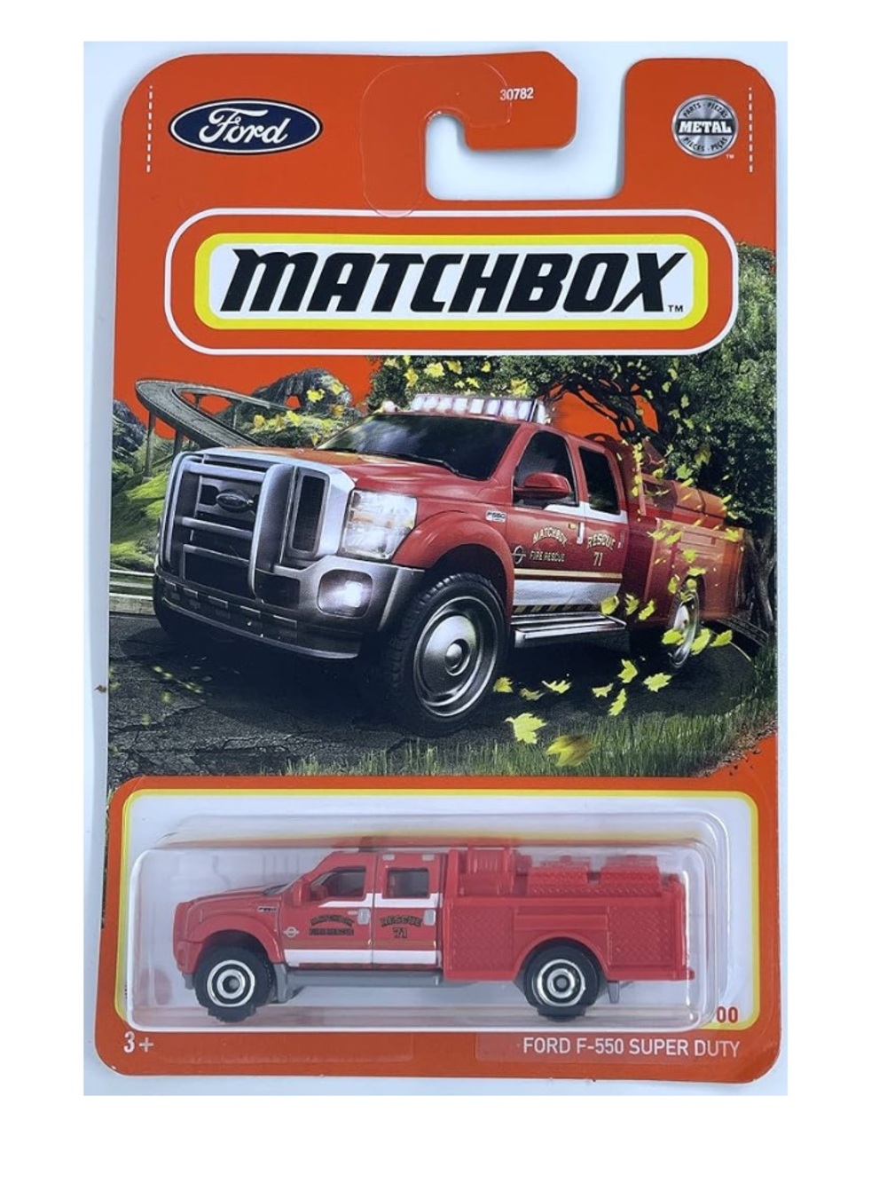 Matchbox Red Ford F-550 Super Duty Rescue Truck